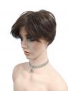 Warme Braune Pixie Synthetische Perücke (MONO TOP) DMT003