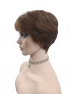 Niedliche kastanienbraune Synthetische Perücke (Basis Kappe) DBK001