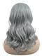 Gewellte synthetische Perücke in Grau-Weißblond (Lace Part) DLP046