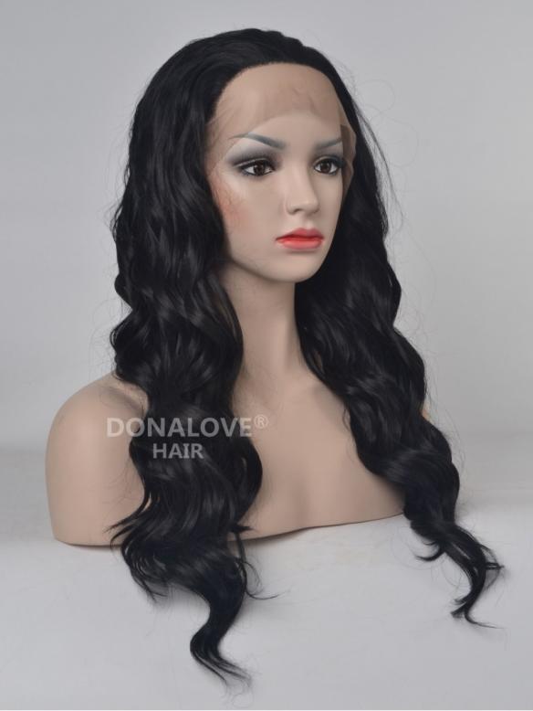 Rot Ombre Lila Lange Wellig Synthetische Lace Front Perücke-SNY078