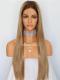 Blonde Ombre Lange Glatte Synthetische Lace Front Perücke SNY225