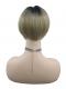Coole Bob-Synthetische Perücke mit braunen Wurzeln und Ombre-Übergang zu hellem Blond. (MONO TOP) DBK015
