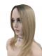 Elegante Blonde Ombre glatte Synthetische Perücke(Lace Part) DLP007