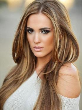 Balayage Sexy Lange Echthaar Perücke HH035