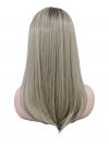 50 cm Lange Kunsthaarperücke in Gold mit Luftigen Pony und Schickem Design (Lace Part) DLP062