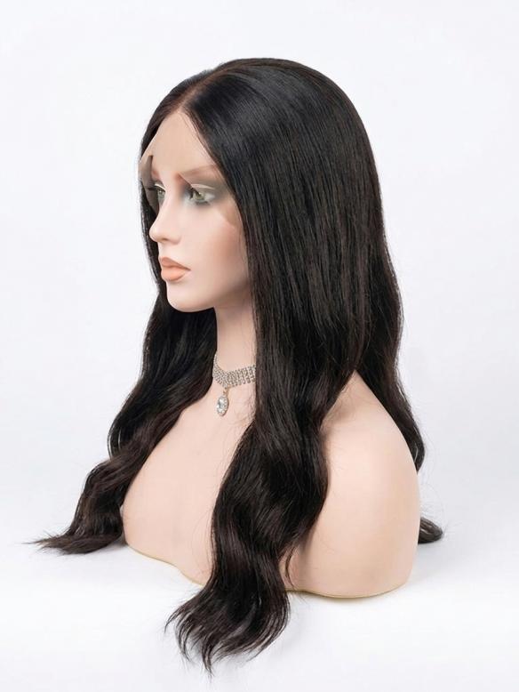 100% Echthaar  Lange Body Wave Perücke mit Lace Zeitloser Klassiker Natürliche Haarlinie für Damen EH066