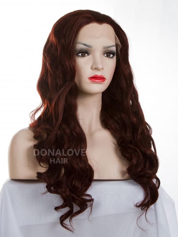 #35 mittel Rückenlänge Wellig Synthetische Lace Perücke-SNY009