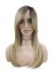 Blonde Ombre mit Highlights Synthetische Perücke (Lace Part) DLP008