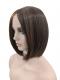 Elegante mittelbraune mit goldenen Strähnen Synthetische Perücke (MONO TOP) DBK016