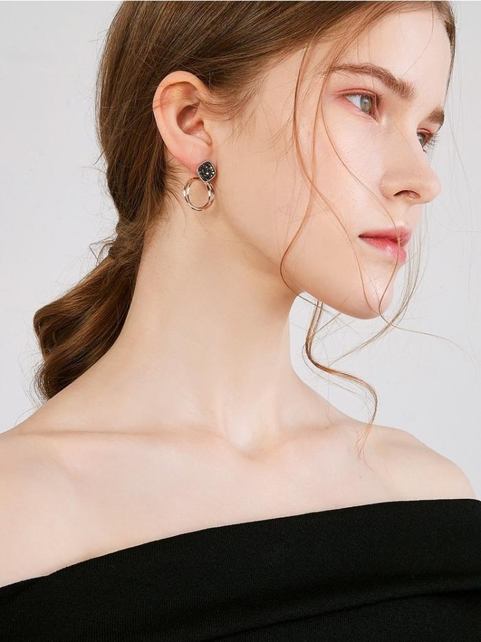 Ohrringe mit Strass OH014