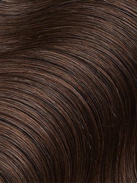 Rötlich Braun federnd wellig Lace Front Echthaar Perücke HH047