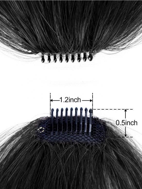 Natürliches Echthaar Clip In Pony Luftiger Stil HE006