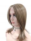 Leinenbraun mit platinblonden Highlights vorn Synthetische Perücke (Lace Part) DLP032