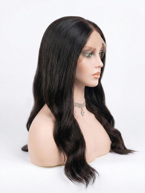 100% Echthaar  Lange Body Wave Perücke mit Lace Zeitloser Klassiker Natürliche Haarlinie für Damen EH066