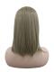 Aschblond mit Pony Mittellang&Elegant Synthetische Perücke (Lace Part) DLP031