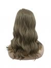 Natürliche Aschbraune Gewellte Synthetische Perücke (Lace Part) DLP010
