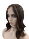 Warmes Braun Ingwerblond langer Wellenbob Spitzenansatz Perücke(Lace Part) DBK040
