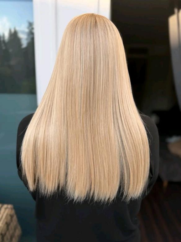 50cm glatte Kunsthaar Perücke in Mix Blond DLP068