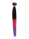 Braun nach Rosa nach Lila Bunte Clip In Hair Extensions CD008