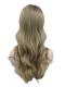 Exquisite Dunkel-Honigblonde Ombre lange Gewellte Synthetisch Perücke (Lace Part) DLP028