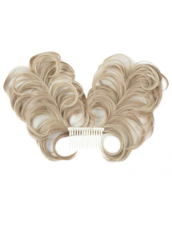 Haarteil im Messy-Bun-Stil mit Seitenkamm – zum Einklippen HE011