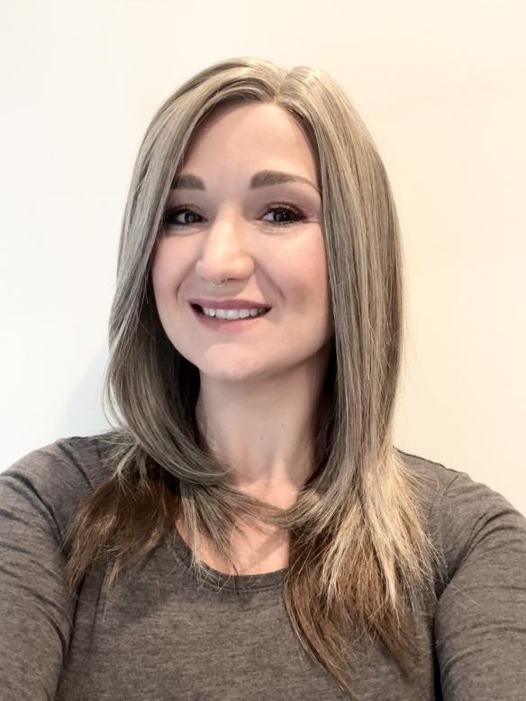 Kunsthaarperücke – Weißblond mit hellbraunem Grund (Lace Front) DLP027