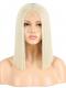 Platinblonde Gerade Synthetische Lace Front Perücke SNY166