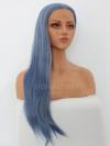 Blaue Lange Glatte Synthetische Lace Front Perücke SNY244