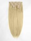 Pale Golden Blonde indian remy clip in hair extensions SD015