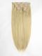 Pale Golden Blonde indian remy clip in hair extensions SD015