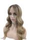 Exquisite Dunkel-Honigblonde Ombre lange Gewellte Synthetisch Perücke (Lace Part) DLP028