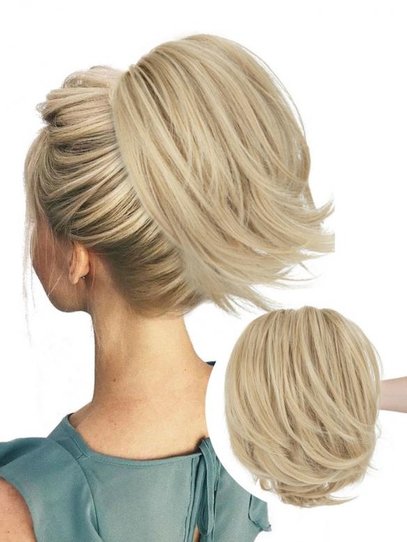 Synthetischer Klauenclip Pferdeschwanz Haarteil DIY Dutt Haarverlängerung HE007