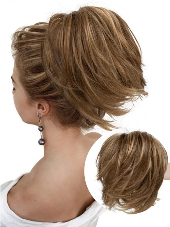 Synthetischer Klauenclip Pferdeschwanz Haarteil DIY Dutt Haarverlängerung HE007