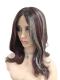 Auburn synthetische Perücke mit kühlen platinblonden Locken (Lace Part) DLP006