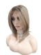 Gewellte synthetische-Perücke im Weißblond/Hellhonigblond Mix mit zwei platinblonden Strähnen vorne (Lace Part) DLP052