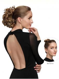 Kurzes Lockiges Dutt Haarteil Messy Bun Look SE005