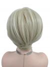 Kurze coole synthetische Perücke in Platinblond (Basis Kappe) DBK020