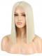 Platinblonde Gerade Synthetische Lace Front Perücke SNY166