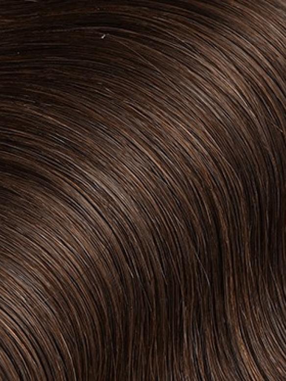 Rötlich Braun federnd wellig Lace Front Echthaar Perücke HH047