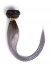 Schwarz nach Silber Ombre Clip in Hair Extensions CD007