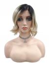 Blond Ombre mit leichtem Wellen Synthetische Perücke (Lace Part) DLP003