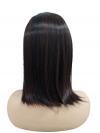 Schwarz glatt  mit einigen rotbraunen Strähnen synthetische Perücke (Lace Part) DLP037