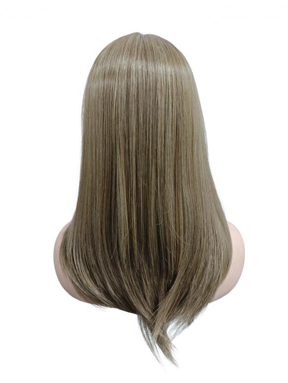 Natürliche Aschbraun lange Synthetische Perücke (Lace Part) DLP012