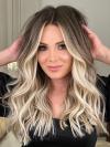 Echthaarperücke in Smoky Brown mit platinblonden Highlights – natürlich & modern EH040
