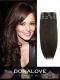 Mittlere Rötlich braun indisch remy clip in hair extensions SD006