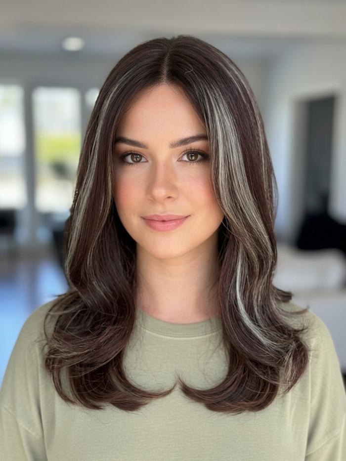 Auburn Kunsthaarperücke – Kühle platinblonde Locken (Lace Front) DLP006