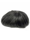 Schwarz-Silbergrau Voll-Französisches Lace Echthaar-Ersatzsystem Atmungsaktive Toupee DTP001
