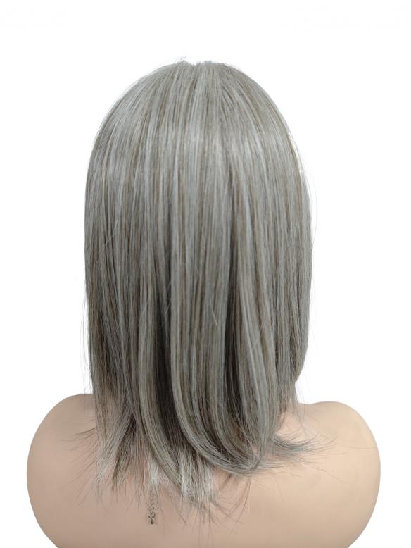Luxuriöses Hellbraun mit grauem Grundton, für eine elegante Synthetische Perückefrisur (MOMO TOP) DMT002