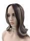 Auburn mit kühlen Platinblonden Highlights Locken Synthetische Perücke (Lace Part) DBK026