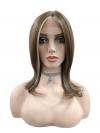 Leinenbraun mit platinblonden Highlights vorn Synthetische Perücke (Lace Part) DLP032